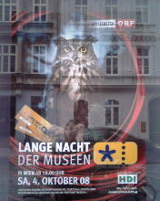 Здесь написано: Долгая ночь музеев в Вене 4 октября 2008 г.